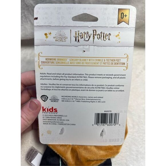 Wizarding World Harry Potter Hermoine Granger Sensory Blanky With Crinkle NEW Ba - Picture 7 of 7